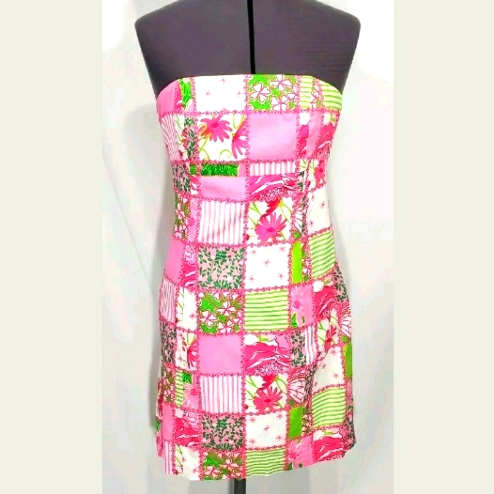 Lilly Pulitzer Franco Strapless Sundress Patchwork